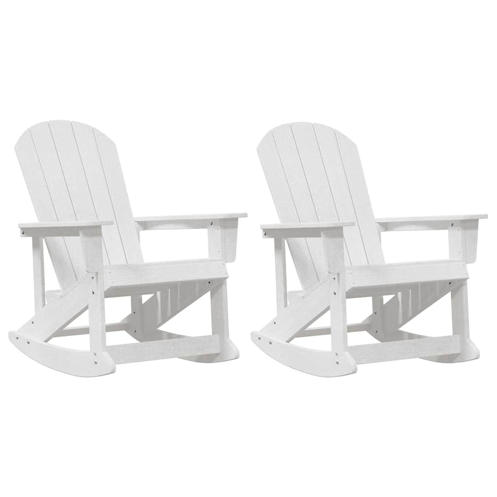 Adirondack Schaukelstühle 2 pcs Weiß HDPE