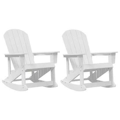 Adirondack Schaukelstühle 2 pcs Weiß HDPE