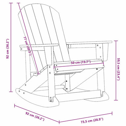 Adirondack Schaukelstühle 2 pcs Weiß HDPE