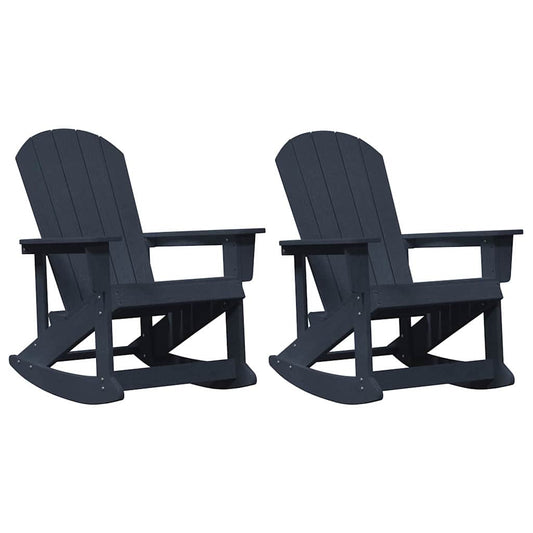 Adirondack Schaukelstühle 2 pcs Marineblau HDPE
