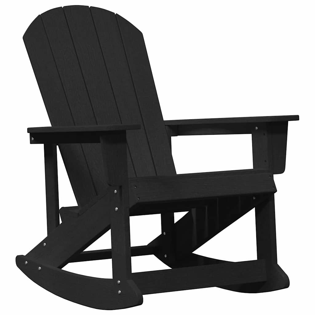 Adirondack Schaukelstühle 2 pcs Schwarz HDPE