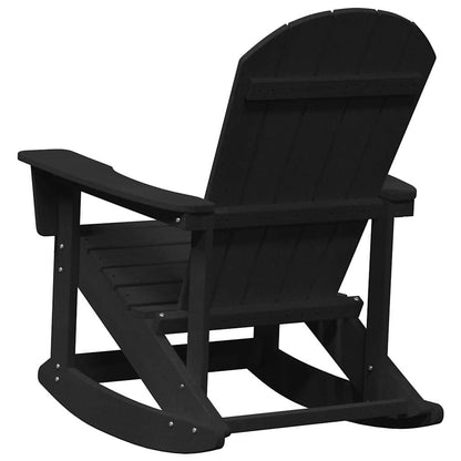 Adirondack Schaukelstühle 2 pcs Schwarz HDPE