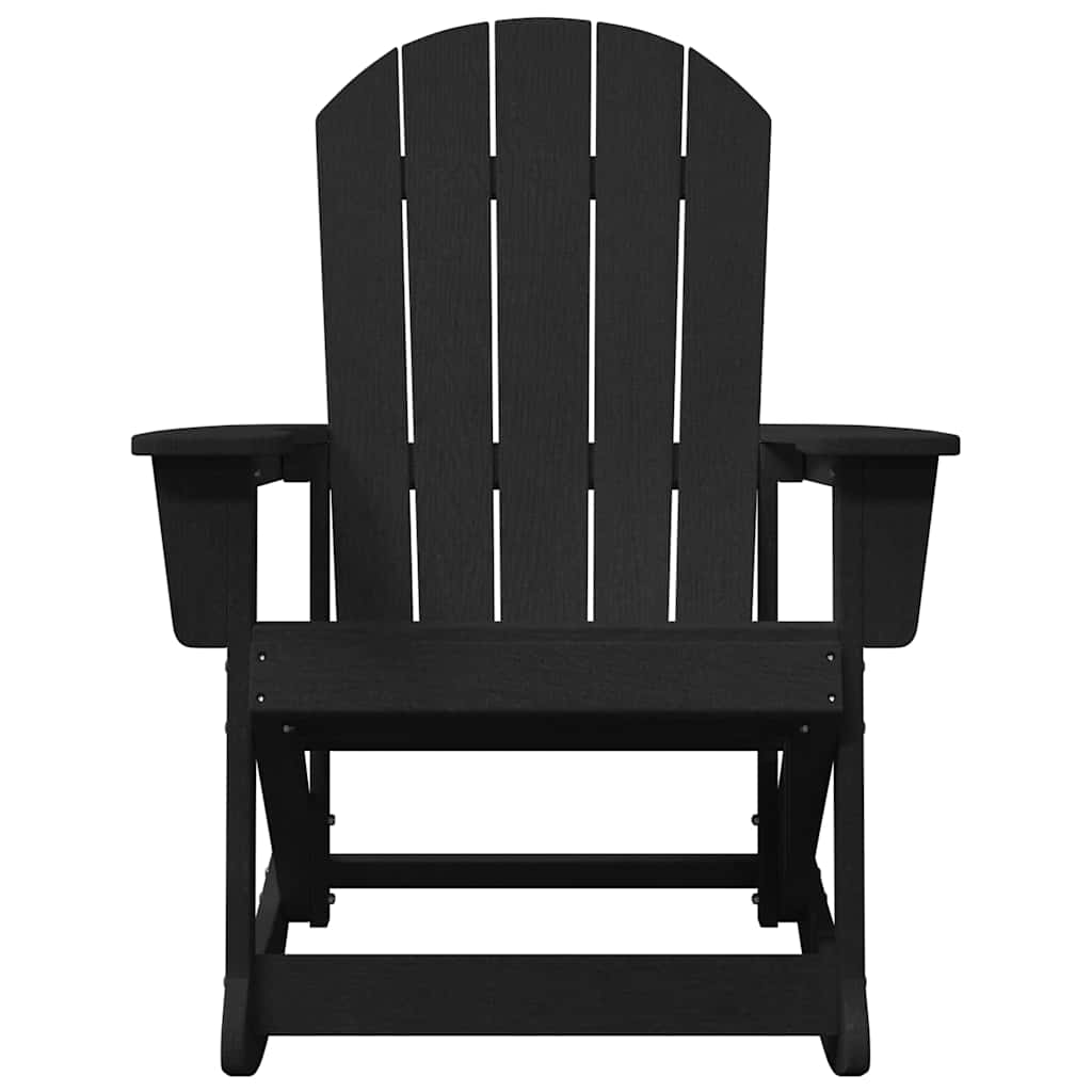 Adirondack Schaukelstühle 2 pcs Schwarz HDPE