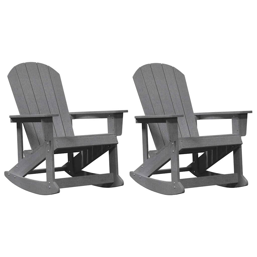 Adirondack Schaukelstühle 2 pcs Hellgrau HDPE