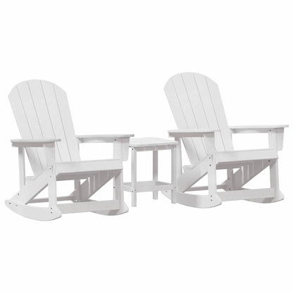 Garten Lounge Set 3 pcs Weiß HDPE
