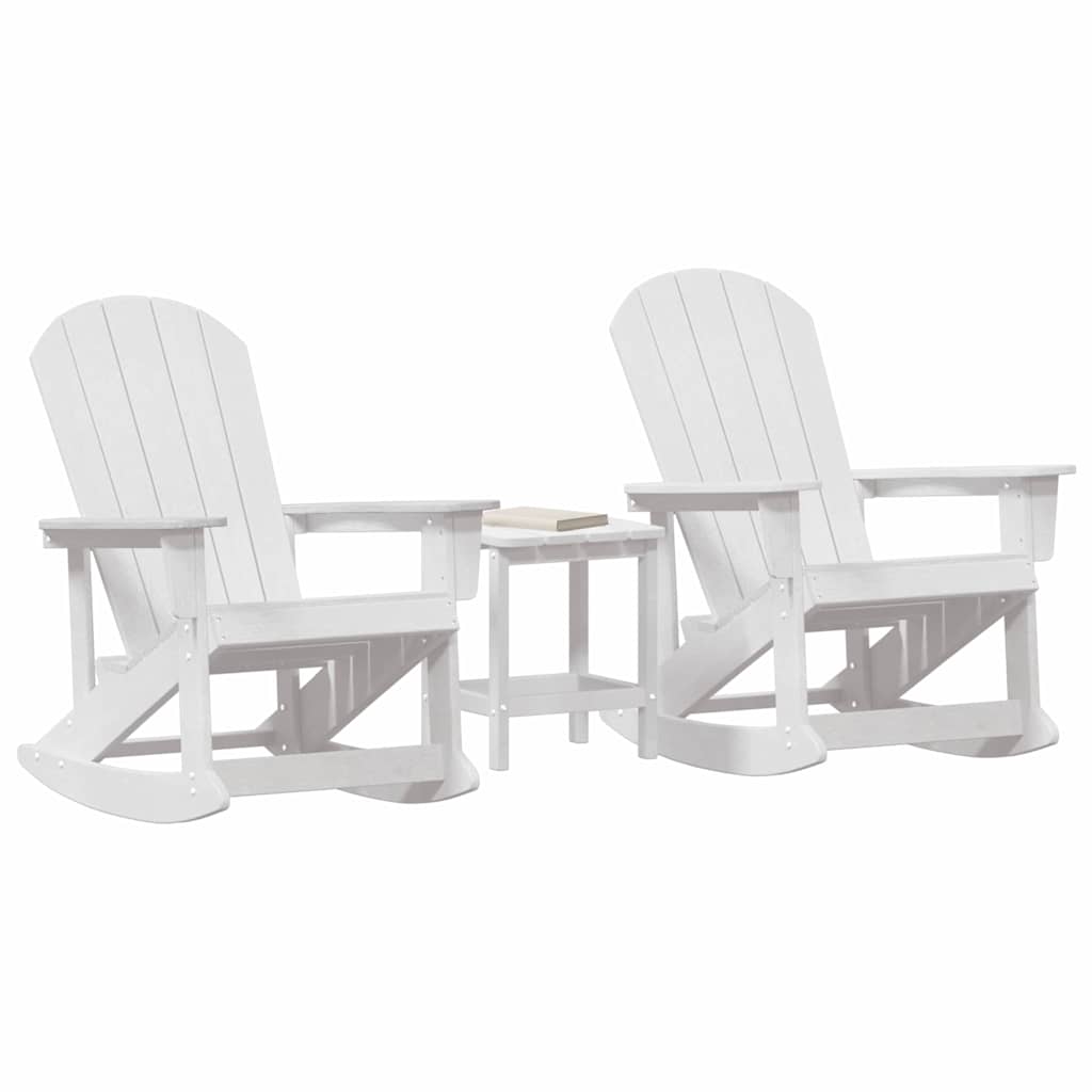 Garten Lounge Set 3 pcs Weiß HDPE