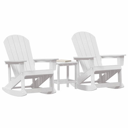 Garten Lounge Set 3 pcs Weiß HDPE