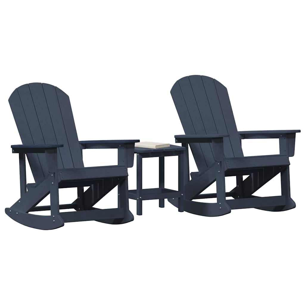 Garten Lounge Set Marineblau HDPE