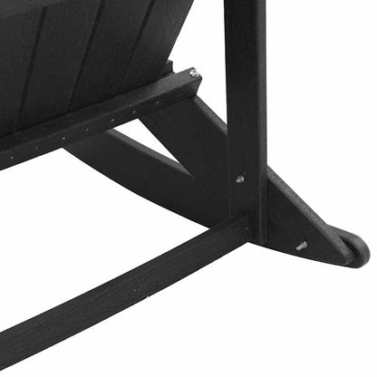 Garten Lounge Set Schwarz HDPE
