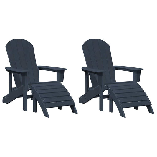 Garten Lounge Möbel 2 pcs Marineblau 74 x 82 x 90cm Plastik