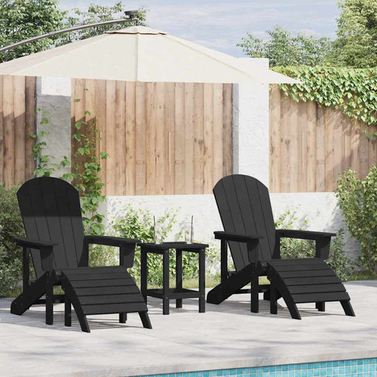 Garten Lounge Möbel 2 pcs Schwarz 74 x 82 x 90cm Plastik
