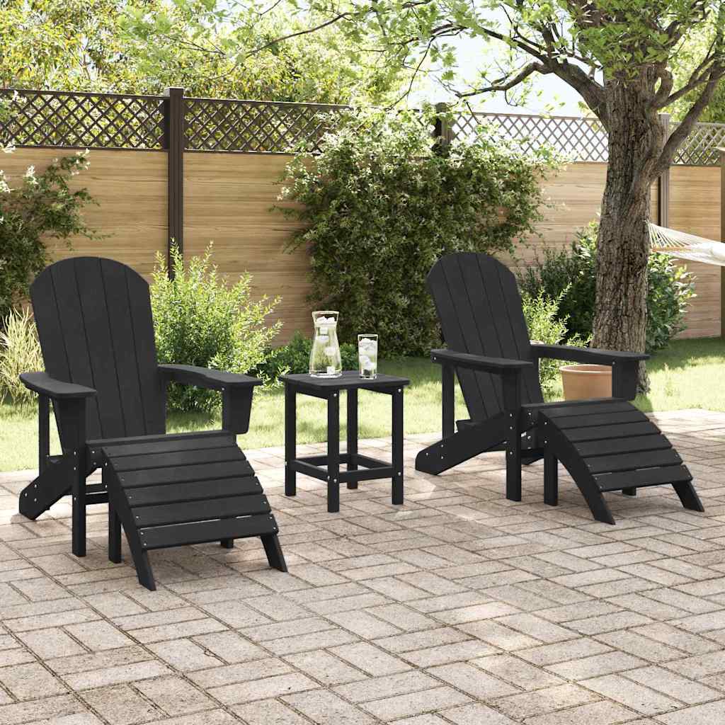 Garten Lounge Möbel 2 pcs Schwarz 74 x 82 x 90cm Plastik