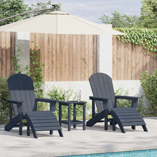 Garten Lounge Möbel 3 pcs Marineblau 38 x 38 x 46cm Plastik