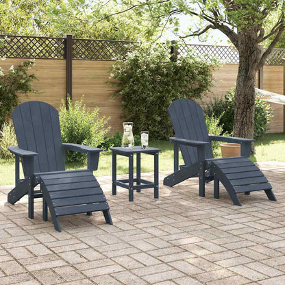 Garten Lounge Möbel 3 pcs Marineblau 38 x 38 x 46cm Plastik