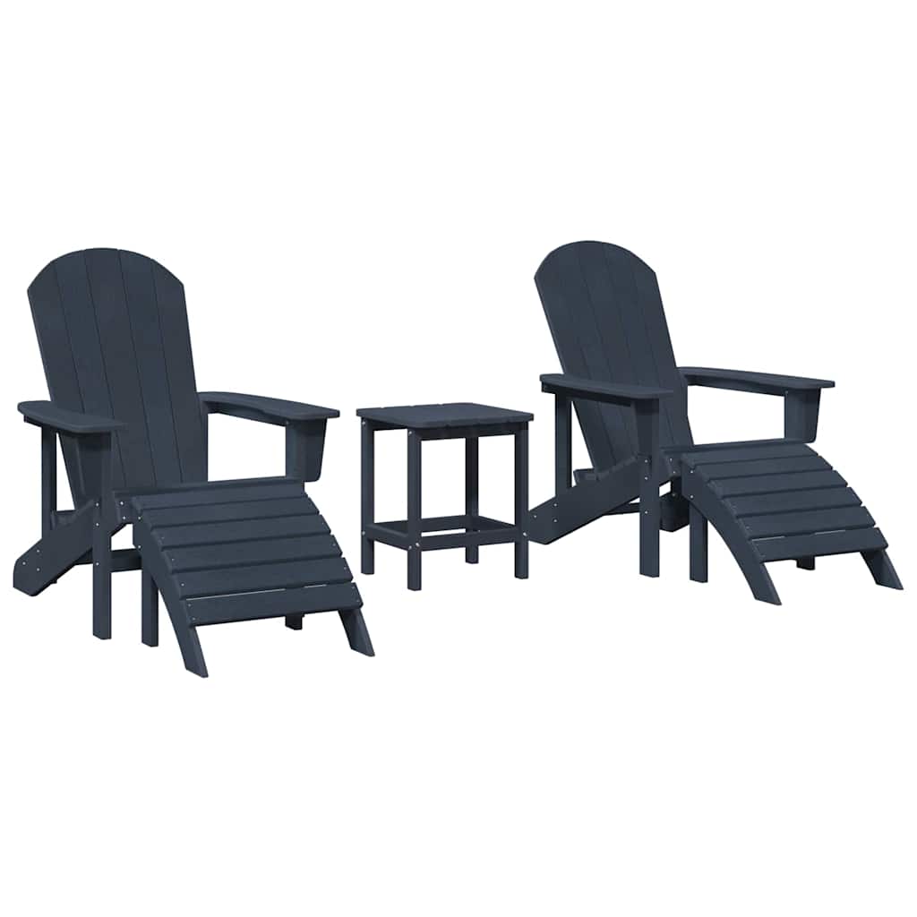 Garten Lounge Möbel 3 pcs Marineblau 38 x 38 x 46cm Plastik