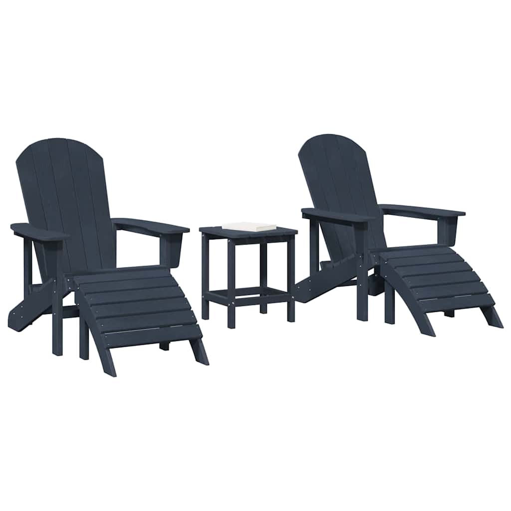 Garten Lounge Möbel 3 pcs Marineblau 38 x 38 x 46cm Plastik