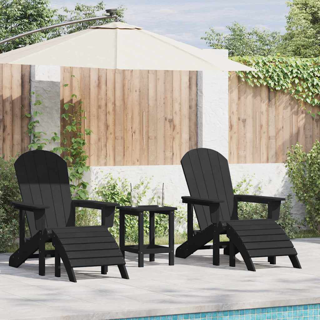 Garten Lounge Möbel 3 pcs Schwarz 38 x 38 x 46cm Plastik