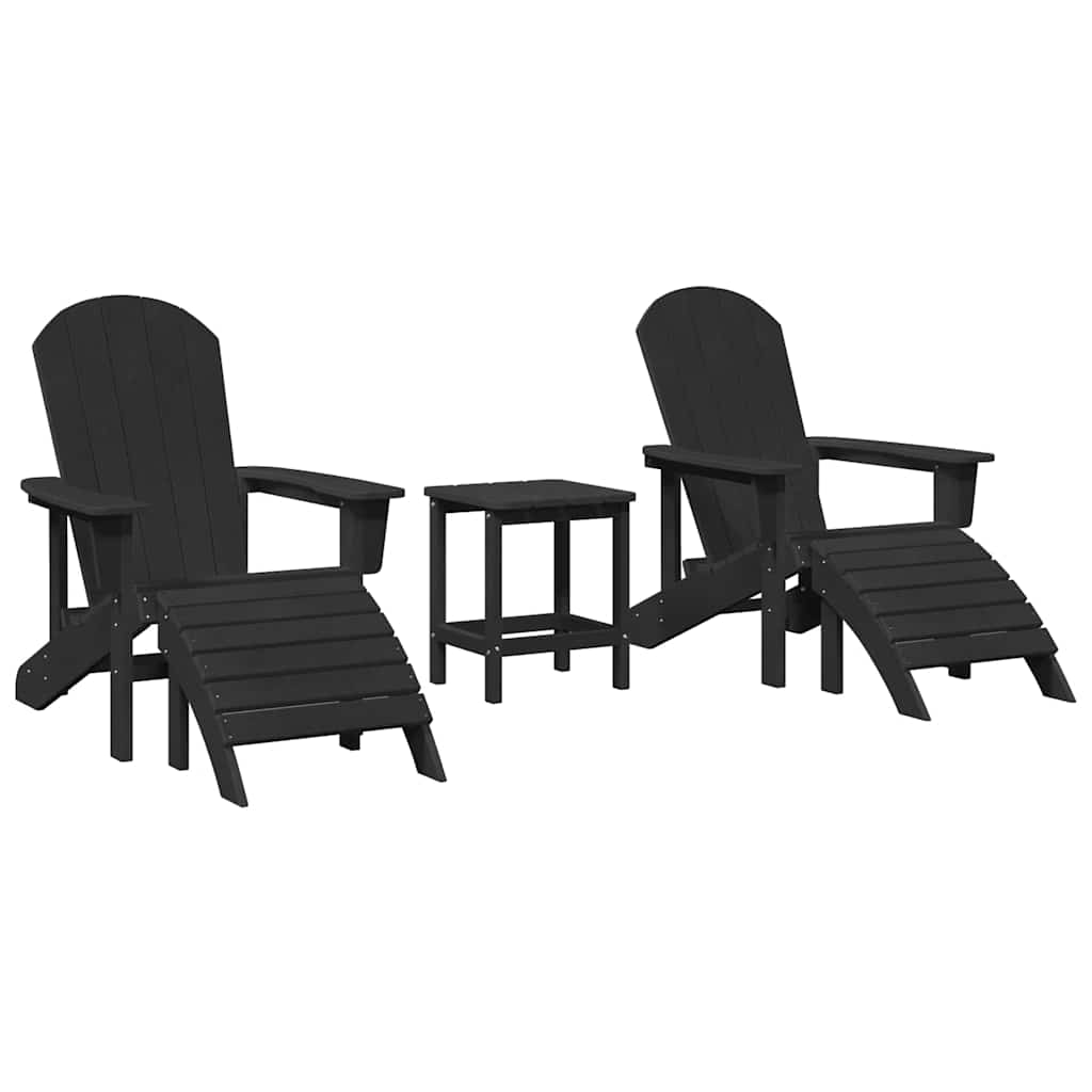 Garten Lounge Möbel 3 pcs Schwarz 38 x 38 x 46cm Plastik