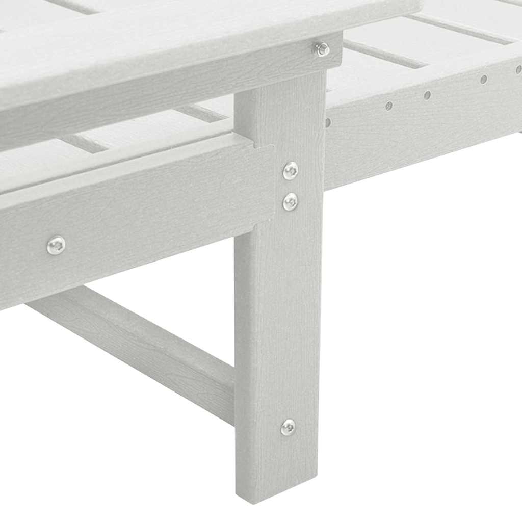 Garten Lounge Möbel 2 pcs Weiß 53 x 195.5 x 30cm Polyethylen