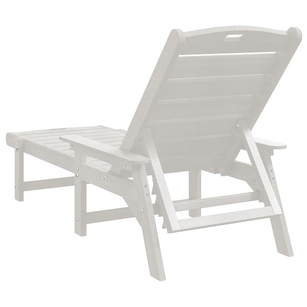 Garten Lounge Möbel 2 pcs Weiß 53 x 195.5 x 30cm Polyethylen