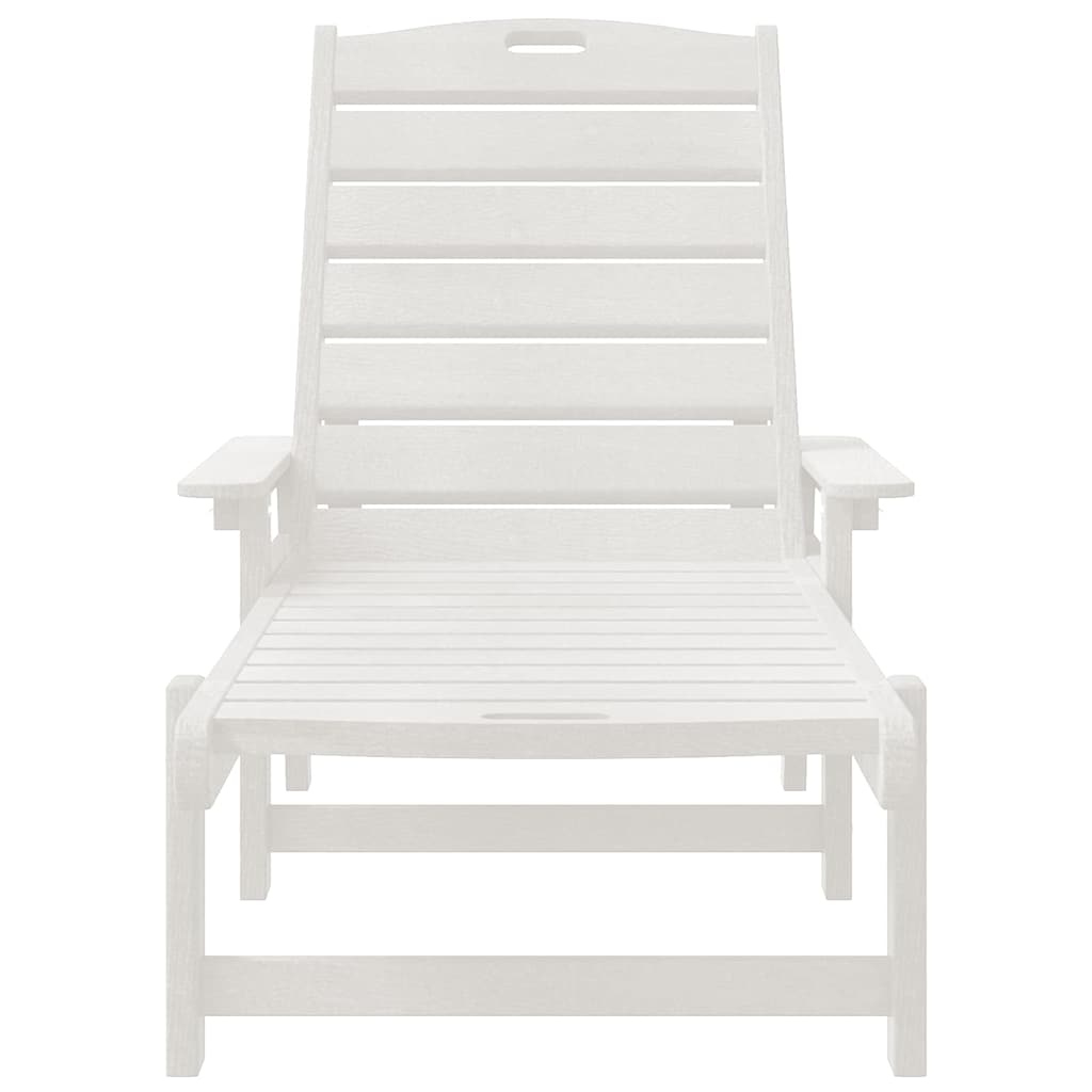 Garten Lounge Möbel 2 pcs Weiß 53 x 195.5 x 30cm Polyethylen