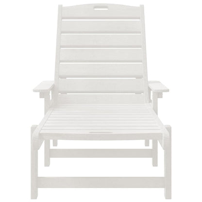 Garten Lounge Möbel 2 pcs Weiß 53 x 195.5 x 30cm Polyethylen