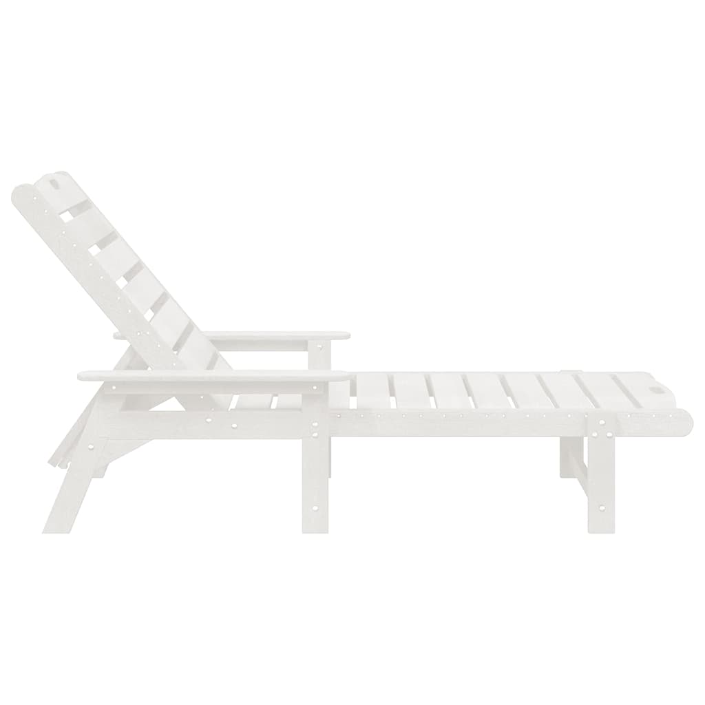 Garten Lounge Möbel 2 pcs Weiß 53 x 195.5 x 30cm Polyethylen