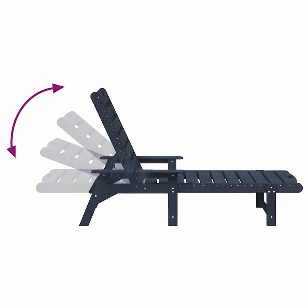 Garten Lounge Möbel 2-Person 2 pcs Marineblau 53 x 195.5 x 30cm