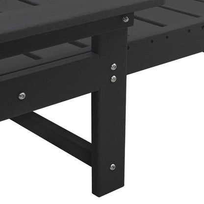 Garten Lounge Möbel 2 pcs Schwarz 53 x 195.5 x 30cm Polyethylen