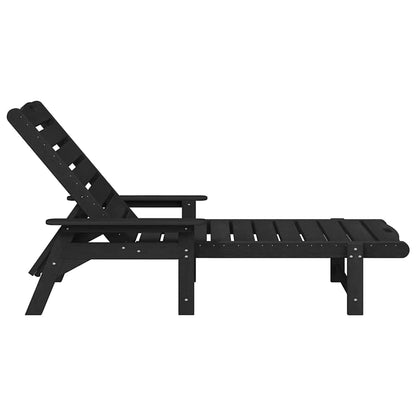 Garten Lounge Möbel 2 pcs Schwarz 53 x 195.5 x 30cm Polyethylen