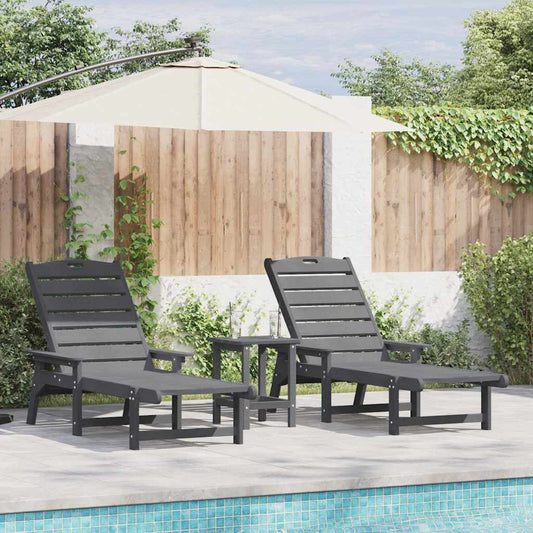 Garten Lounge Möbel 2-Person 2 pcs Hellgrau 53 x 195.5 x 30cm