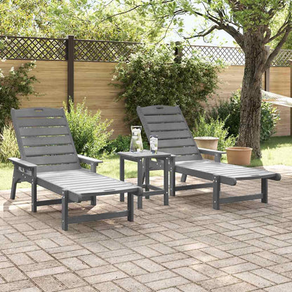 Garten Lounge Möbel 2-Person 2 pcs Hellgrau 53 x 195.5 x 30cm