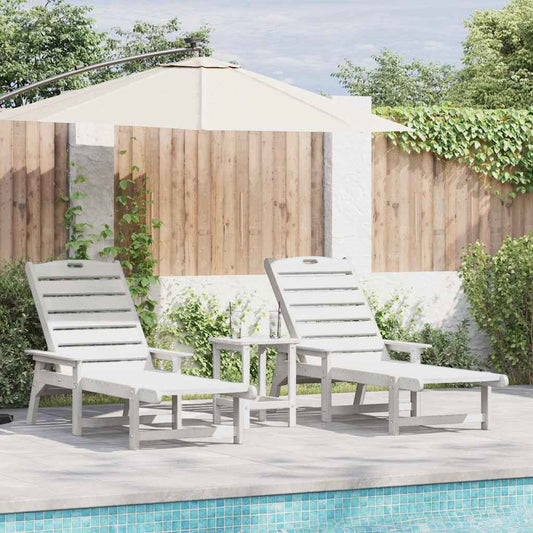 Garten Lounge Möbel 3 pcs Weiß 38 x 38 x 46cm Polyethylen