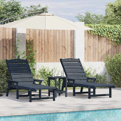 Garten Lounge Möbel 3 pcs Marineblau 38 x 38 x 46cm Polyethylen