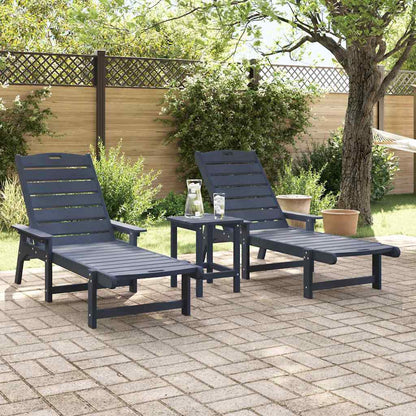 Garten Lounge Möbel 3 pcs Marineblau 38 x 38 x 46cm Polyethylen