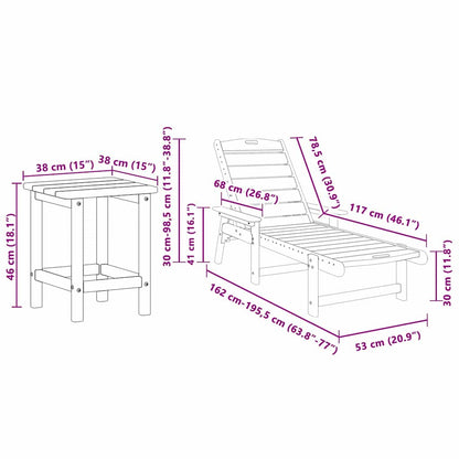 Garten Lounge Möbel 3 pcs Marineblau 38 x 38 x 46cm Polyethylen