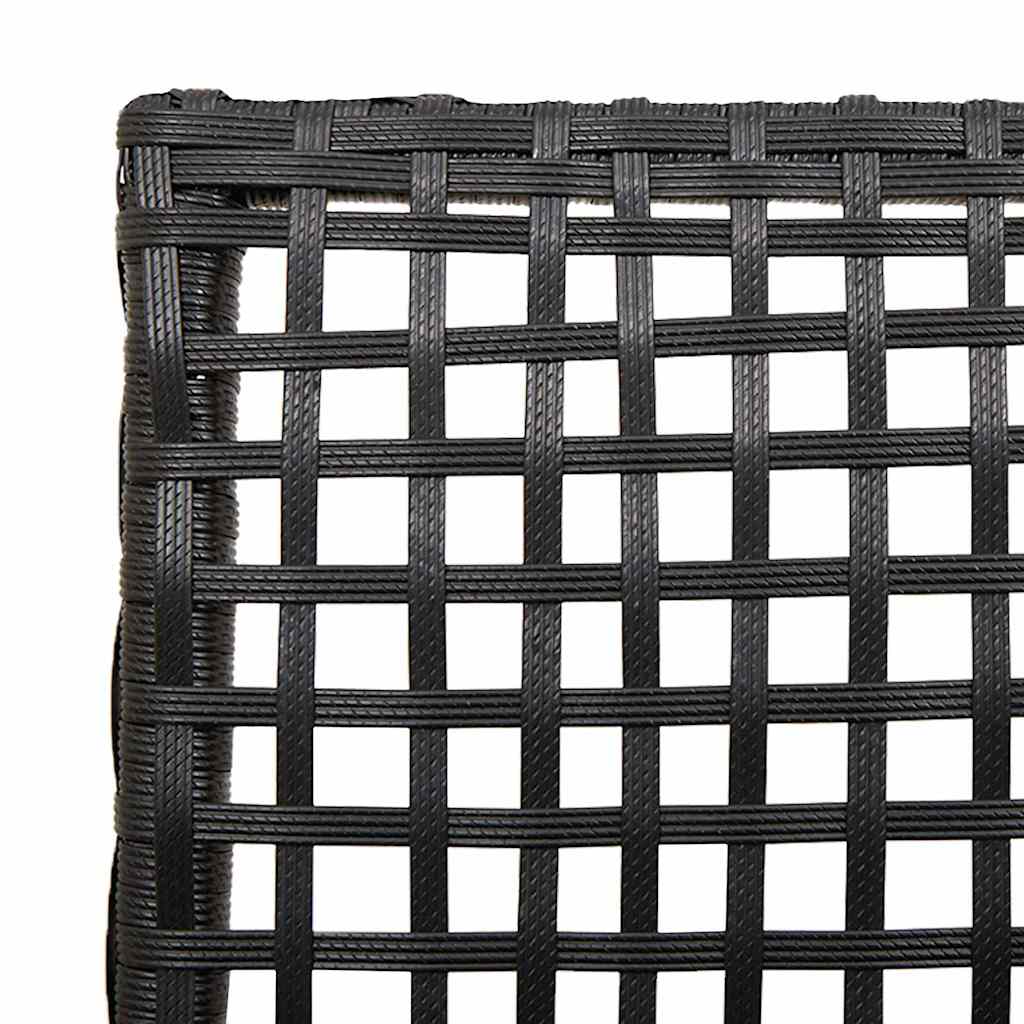 Gartenstuhl 2 pcs Schwarz 53 x 60 x 85 cm Poly-Rattan