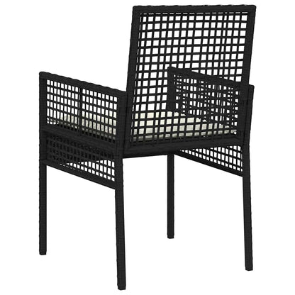 Gartenstuhl 2 pcs Schwarz 53 x 60 x 85 cm Poly-Rattan
