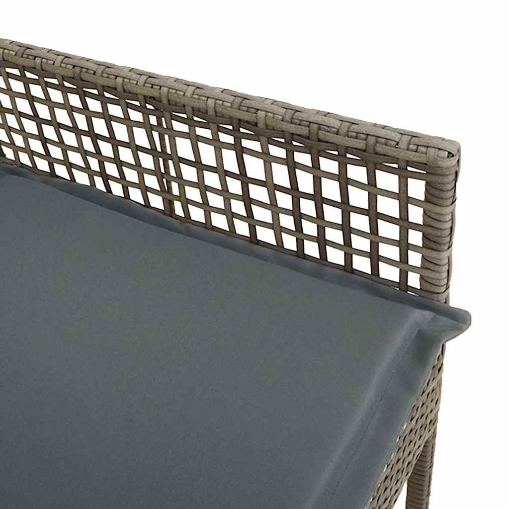 Gartenstuhl 2 pcs Grau 53 x 60 x 85 cm Poly-Rattan