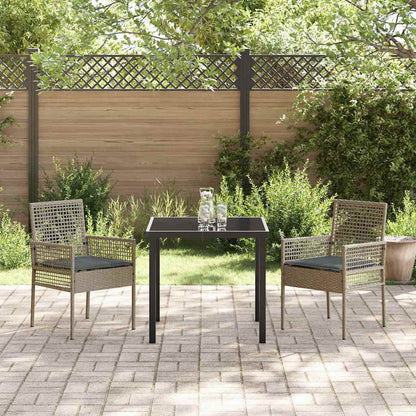 Gartenstuhl 2 pcs Grau 53 x 60 x 85 cm Poly-Rattan
