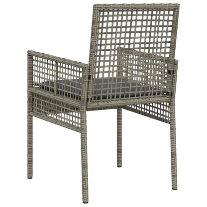 Gartenstuhl 2 pcs Grau 53 x 60 x 85 cm Poly-Rattan
