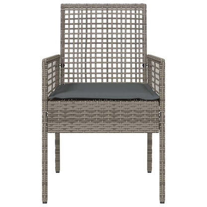 Gartenstuhl 2 pcs Grau 53 x 60 x 85 cm Poly-Rattan