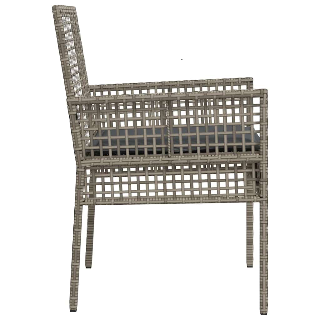 Gartenstuhl 2 pcs Grau 53 x 60 x 85 cm Poly-Rattan