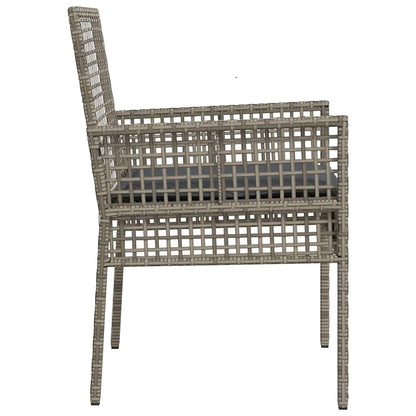Gartenstuhl 2 pcs Grau 53 x 60 x 85 cm Poly-Rattan