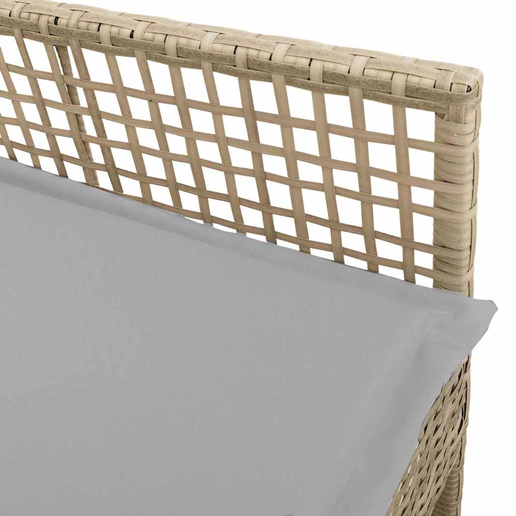 Gartenstuhl 2 pcs Beige 53 x 60 x 85 cm Poly-Rattan