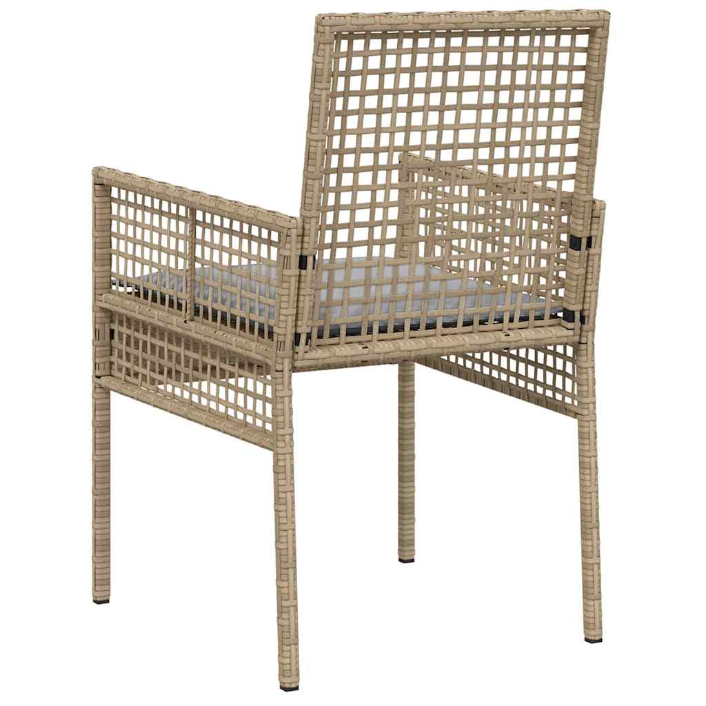 Gartenstuhl 2 pcs Beige 53 x 60 x 85 cm Poly-Rattan