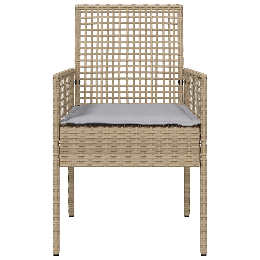Gartenstuhl 2 pcs Beige 53 x 60 x 85 cm Poly-Rattan