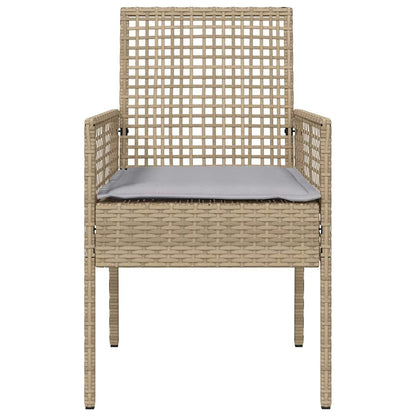 Gartenstuhl 2 pcs Beige 53 x 60 x 85 cm Poly-Rattan