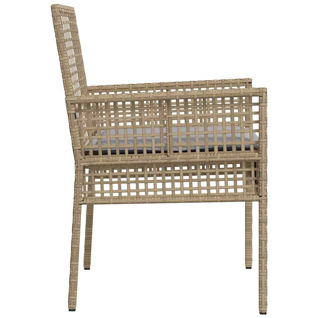 Gartenstuhl 2 pcs Beige 53 x 60 x 85 cm Poly-Rattan