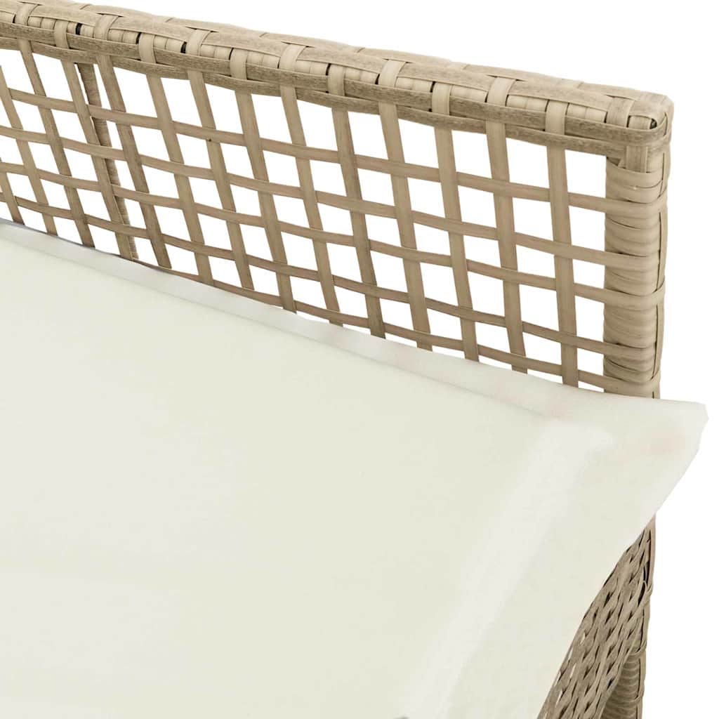 Gartenstuhl 2 pcs Beige 53 x 60 x 85 cm Poly-Rattan
